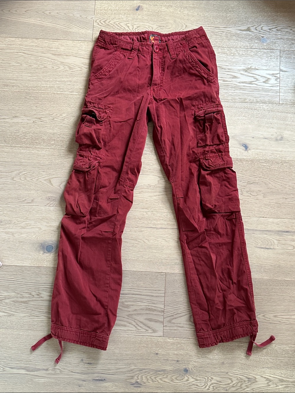 Matchstick red cargo pants